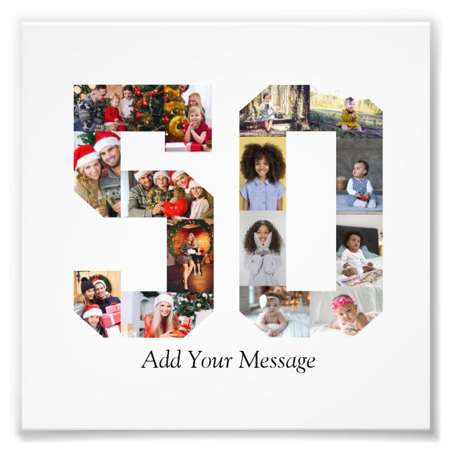 Number 50 Photo Collage Print (Front)