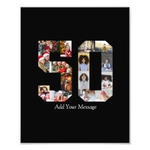Number 50 Photo Collage Print
