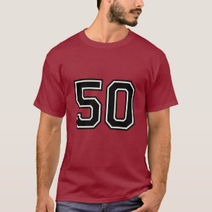 Number 50 Varsity Sports Jersey   50th Birthday  T-Shirt