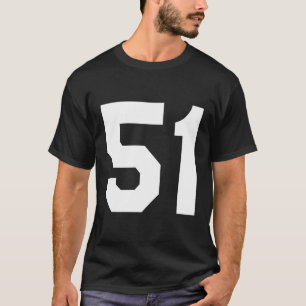 Number 51 Sports Jersey Front And Back Team Player T-Shirt