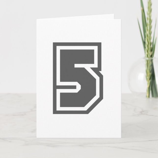 Number 5 card (Front)