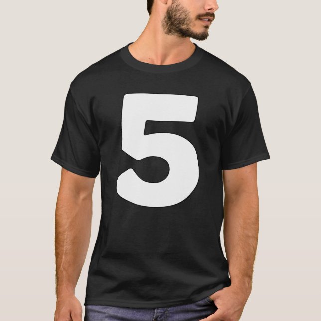 Number 5 Five Matching Numbers & Letters Group Cos T-Shirt (Front)