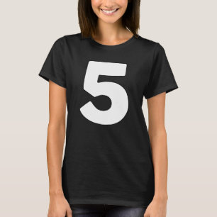 Number 5 Five Matching Numbers & Letters Group Cos T-Shirt
