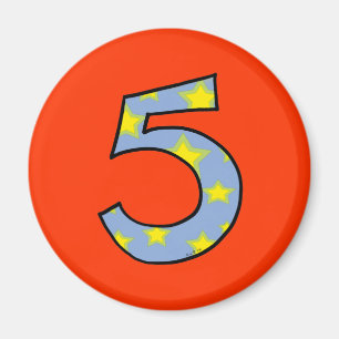 Number 5 magnet