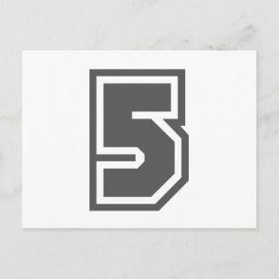 Number 5 postcard