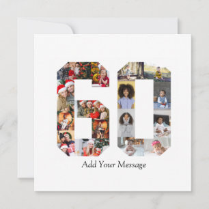 Number 60 Photo Collage Announcement