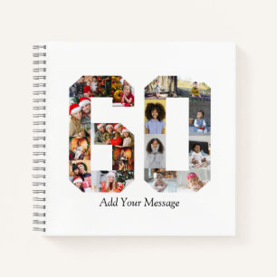 Number 60 Photo Collage Notebook