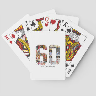 Number 60 Photo Collage Playing Cards