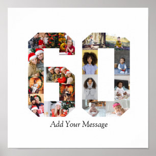 Number 60 Photo Collage Poster