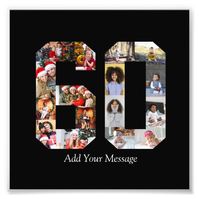 Number 60 Photo Collage Print (Front)