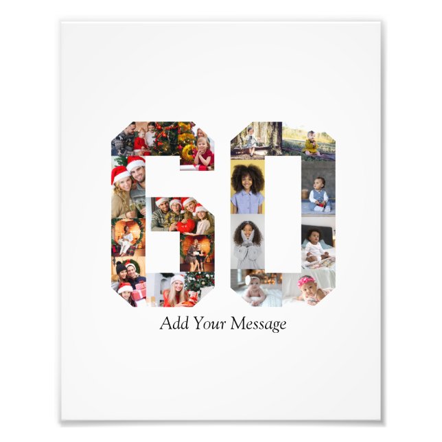 Number 60 Photo Collage Print (Front)