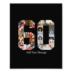 Number 60 Photo Collage Print