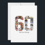 Number 60 Photo Collage Thank You Card<br><div class="desc">This customisable product is where photos are arranged to form the shape of a number. It is often used for milestone celebrations like birthdays, anniversaries, or achievements, allowing users to showcase memorable images within a single, eye-catching display. The designs typically offer spaces for various photo sizes and orientations, ensuring a...</div>