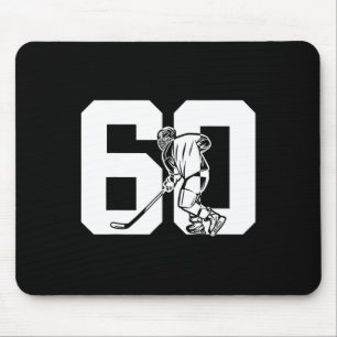 Number 60 Years Ice Hockey 60th Birthday  Mouse Pad