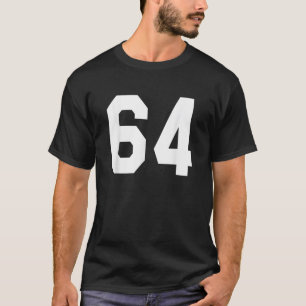 Number 64 Sports Jersey Front and Back Team Player T-Shirt