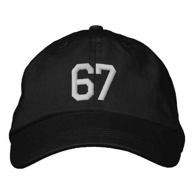 Number 67 Cap for Teenagers, Gen Z, Youths (Front)