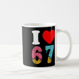 Number 67 I Love Six Seven Clic 6 7 67 Meme Couple Coffee Mug