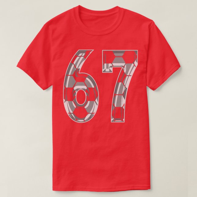 Number 67 Jersey 67 Mum Player Fan T-Shirt (Design Front)