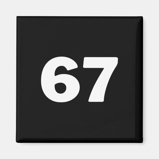 Number 67  magnet (Front)