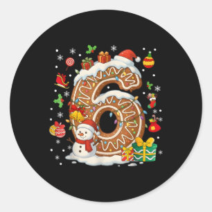 Number 67 Matching Christmas 6 7 Six Seven 6 7 Mem Classic Round Sticker