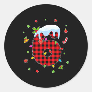 Number 67 Matching Christmas 6 7 Six Seven 6 7 Mem Classic Round Sticker