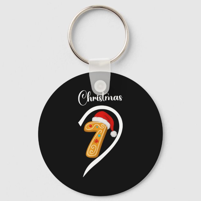 Number 67 Matching Christmas 6 7 Six Seven 6 7 Mem Key Ring (Front)