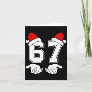 Number 67 Matching Six Seven 6 7 Meme 6 7 Christma Card