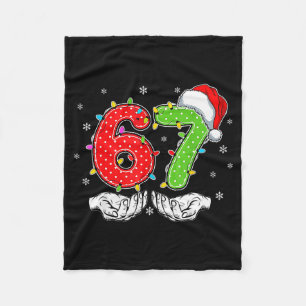 Number 67 Matching Six Seven 6 7 Meme 6-7 Christma Fleece Blanket