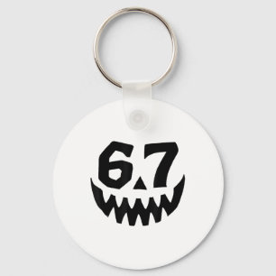 Number 67 Matching Six Seven 6 7 Meme 6 7 Hallowee Key Ring
