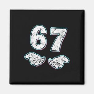 Number 67 Matching Six Seven 6 7 Meme 6-7 Hallowee Magnet