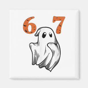 Number 67 Matching Six Seven 6 7 Meme Halloween Co Magnet