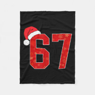 Number 67 Meme Santa Christmas Matching Group Cost Fleece Blanket