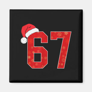 Number 67 Meme Santa Christmas Matching Group Cost Magnet