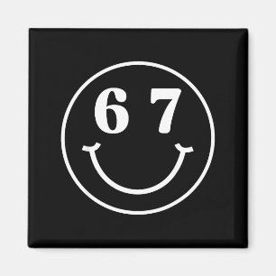 Number 67 Player Or 67th Birthday Six Seven Funny  Magnet