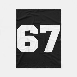 Number 67 Sports Jersey Player #67 Fan Ck Print Va Fleece Blanket