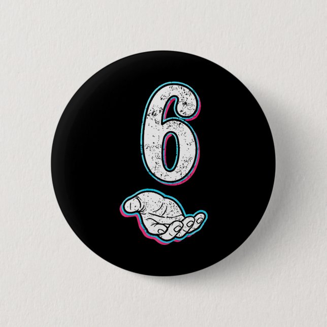 Number 6 67 Halloween Cm Round Badge (Front)