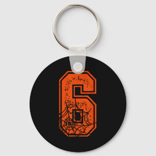 Number 6 67 Meme Halloween Pumpkin Costume Matchin Key Ring