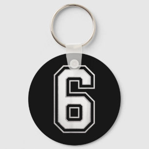 Number 6 67 Meme Matching Key Ring