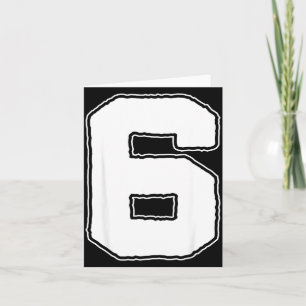 Number 6 6th Birthday Boy Kids Six Year Old Happy  Card