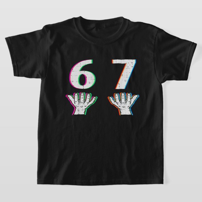 Number 6 7 • Matching 67 Meme Halloween Six Seven T-Shirt (Laydown)