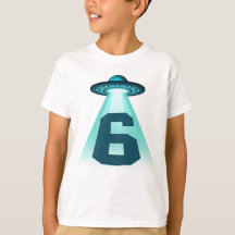 Number 6 Abduction UFO Alien Theme 6 Year Old Kids