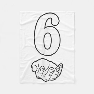 Number 6 Funny 67 Six Seven Meme Hands Couple Matc Fleece Blanket
