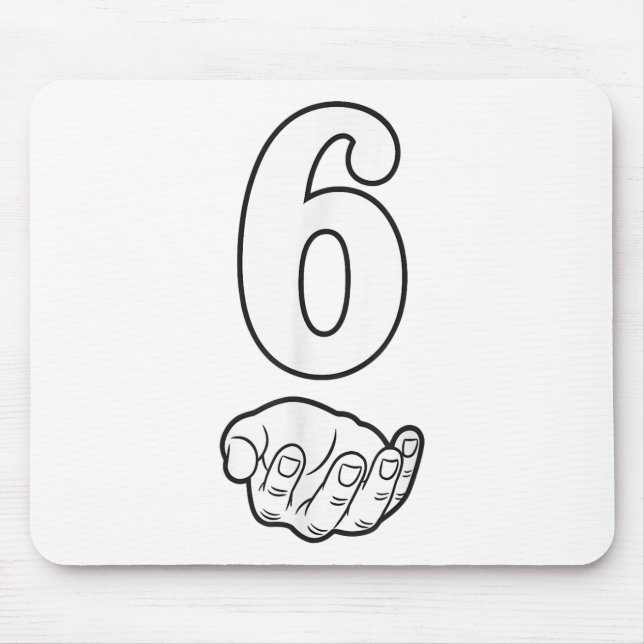 Number 6 Funny 67 Six Seven Meme Hands Couple Matc Mouse Pad (Front)