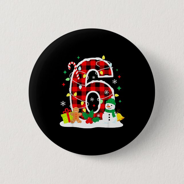 Number 6 Funny 67 Six Seven Meme Matching Couple C 6 Cm Round Badge (Front)