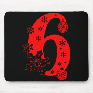 Number 6 Funny Meme Saying 67 Six Seven Christmas  Mouse Pad