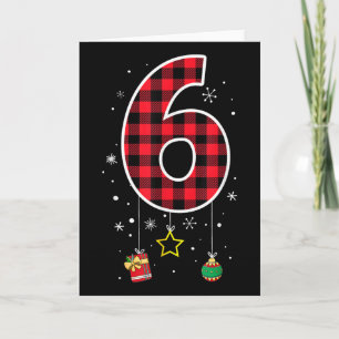 Number 6 Funny Meme Saying 6 7 Six Seven Christmas Card