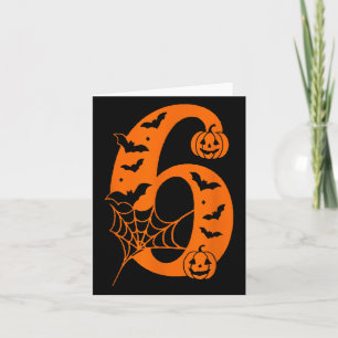 Number 6 Funny Meme Saying 6 7 Six Seven Halloween Card