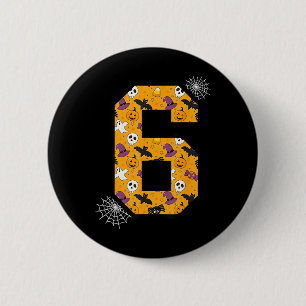 Number 6 Funny Meme Saying 6 7 Six Seven Halloween Cm Round Badge
