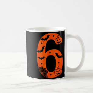 Number 6 Funny Six Seven Meme Halloween  Coffee Mug
