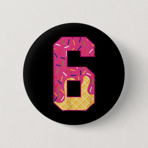Number 6 Ice Cream Drip 67 Meme Couple Halloween C Cm Round Badge